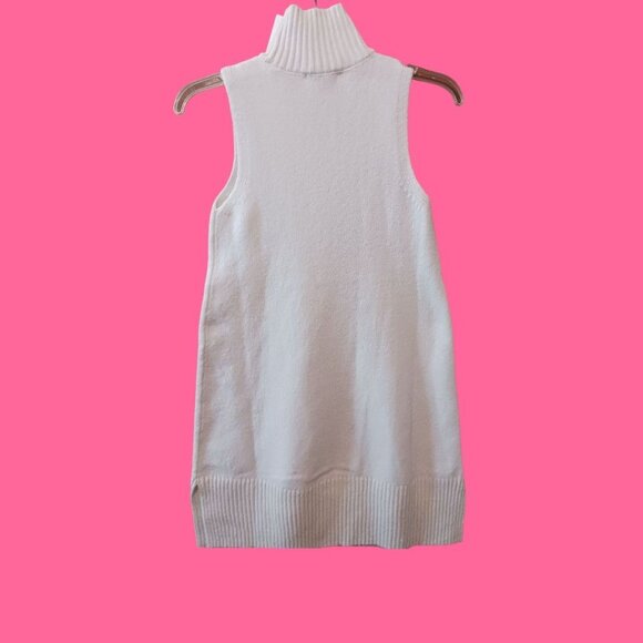 Free Assembly Womens Sleeveless Turtleneck Sweater Dress Wht XSmall - Picture 4 of 12